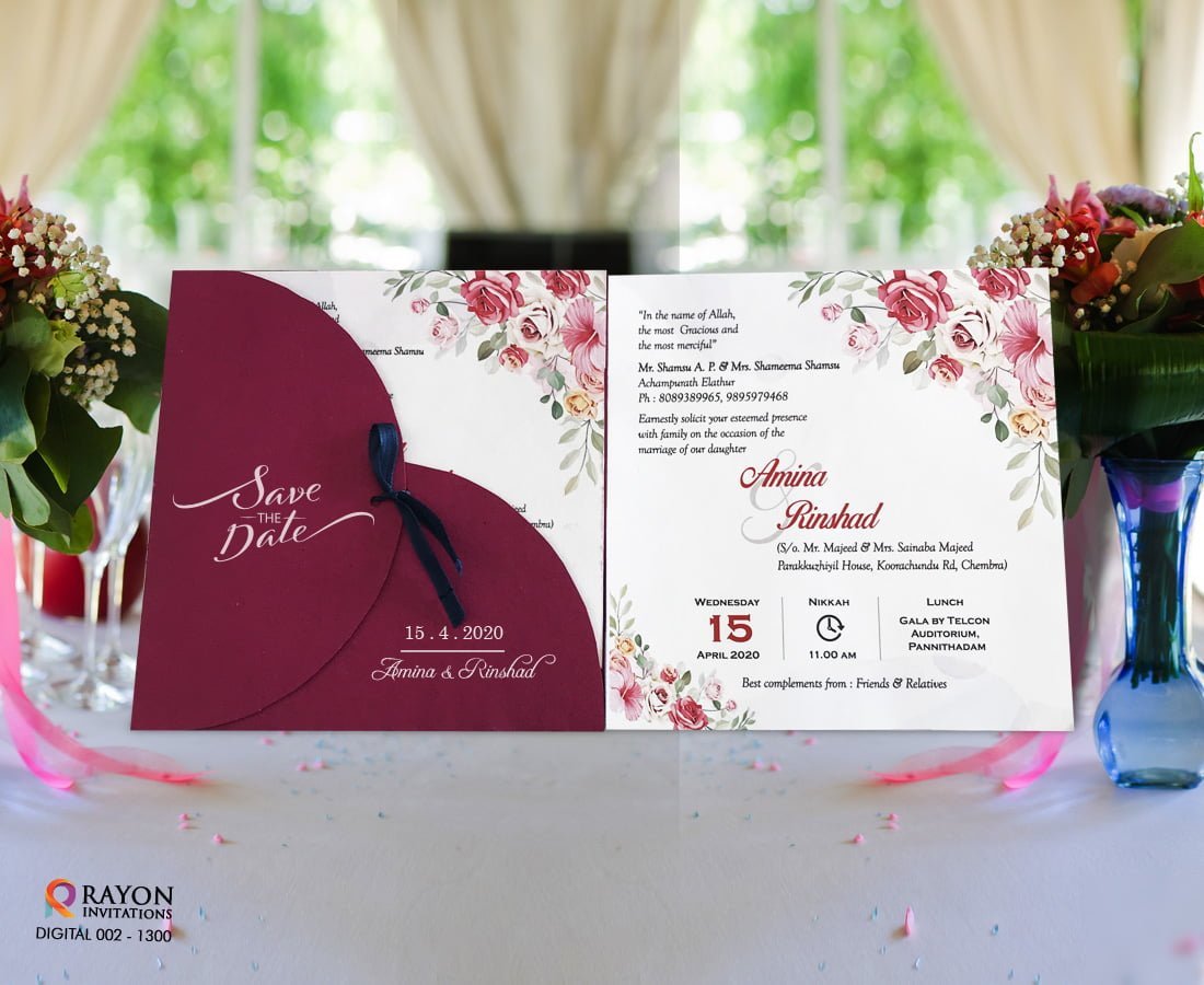 Wedding Card Design Online Wedding Card Printers In Thrissur Kerala