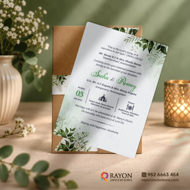 Muslim Wedding Invitation Cards online Thrikkakara