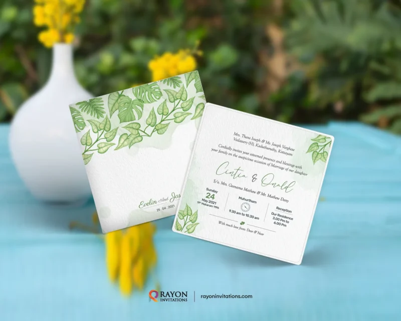 Christian Wedding Invitation Cards online Thrikkakara
