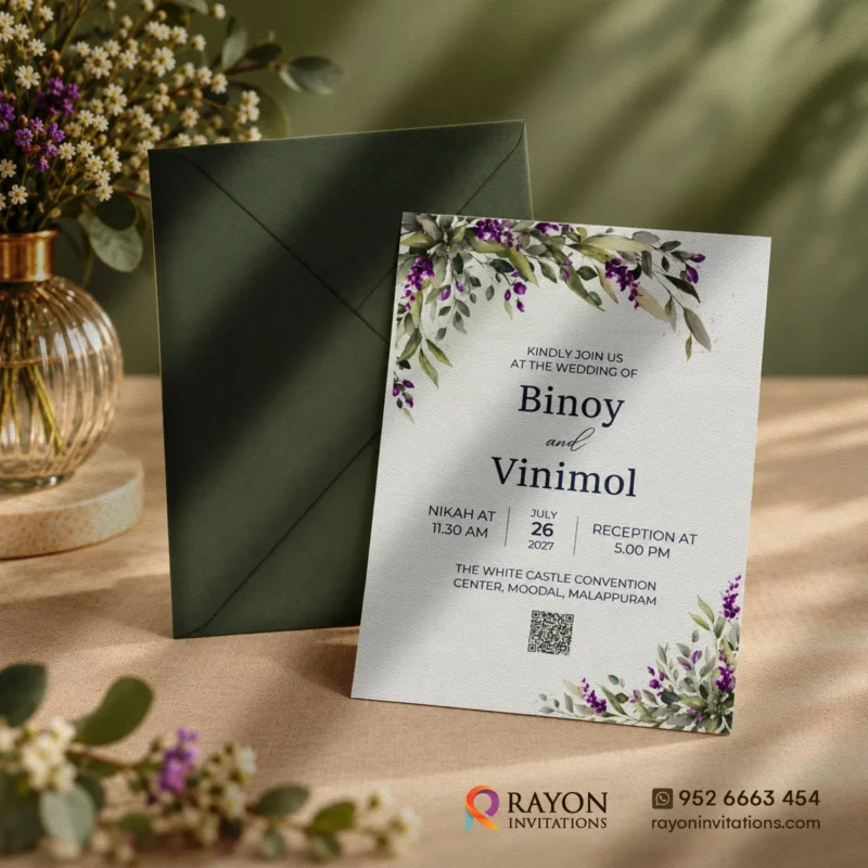 Customised Wedding Cards & Invitation Cards online Parappanangadi