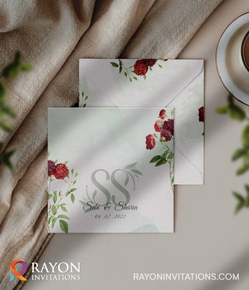 Customized Floral Wedding Invitation Cards Online