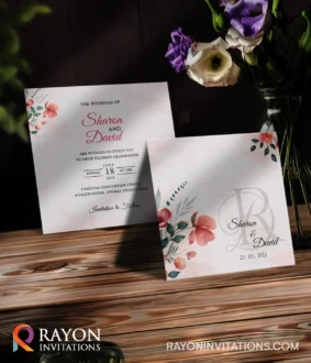 Christion Wedding Invitation Cards online Shoranur