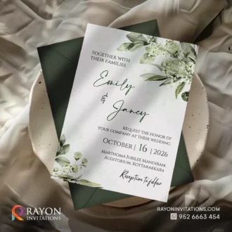 Customised Wedding Cards & Invitation Cards online Shoranur