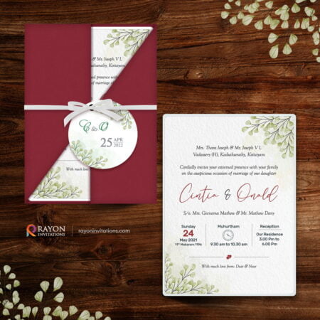 Hindu Wedding Invitation Cards and printing Haripad
