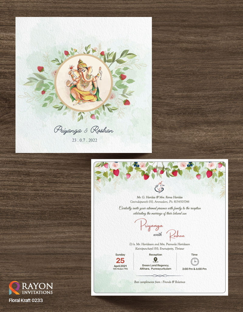 Wedding Cards Chittur-Thathamangalam