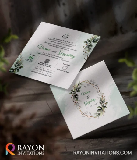 Christian Wedding Invitation Cards online Kottayam