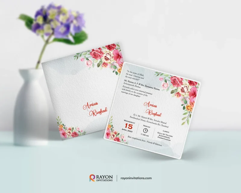 Customised Wedding Cards & Invitation Cards online Paravur