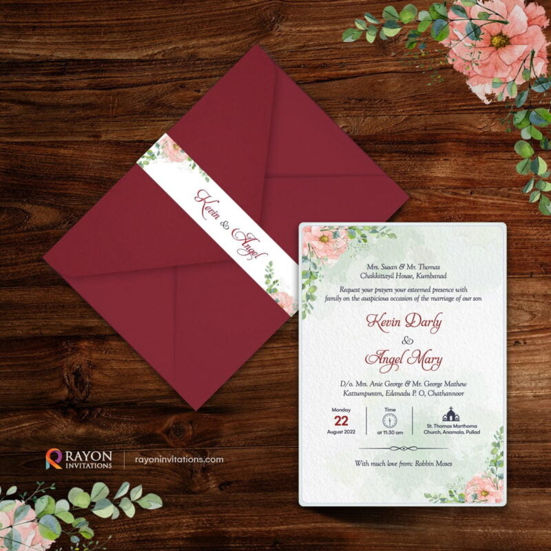 Marriage Invitation Cards at Cherthala