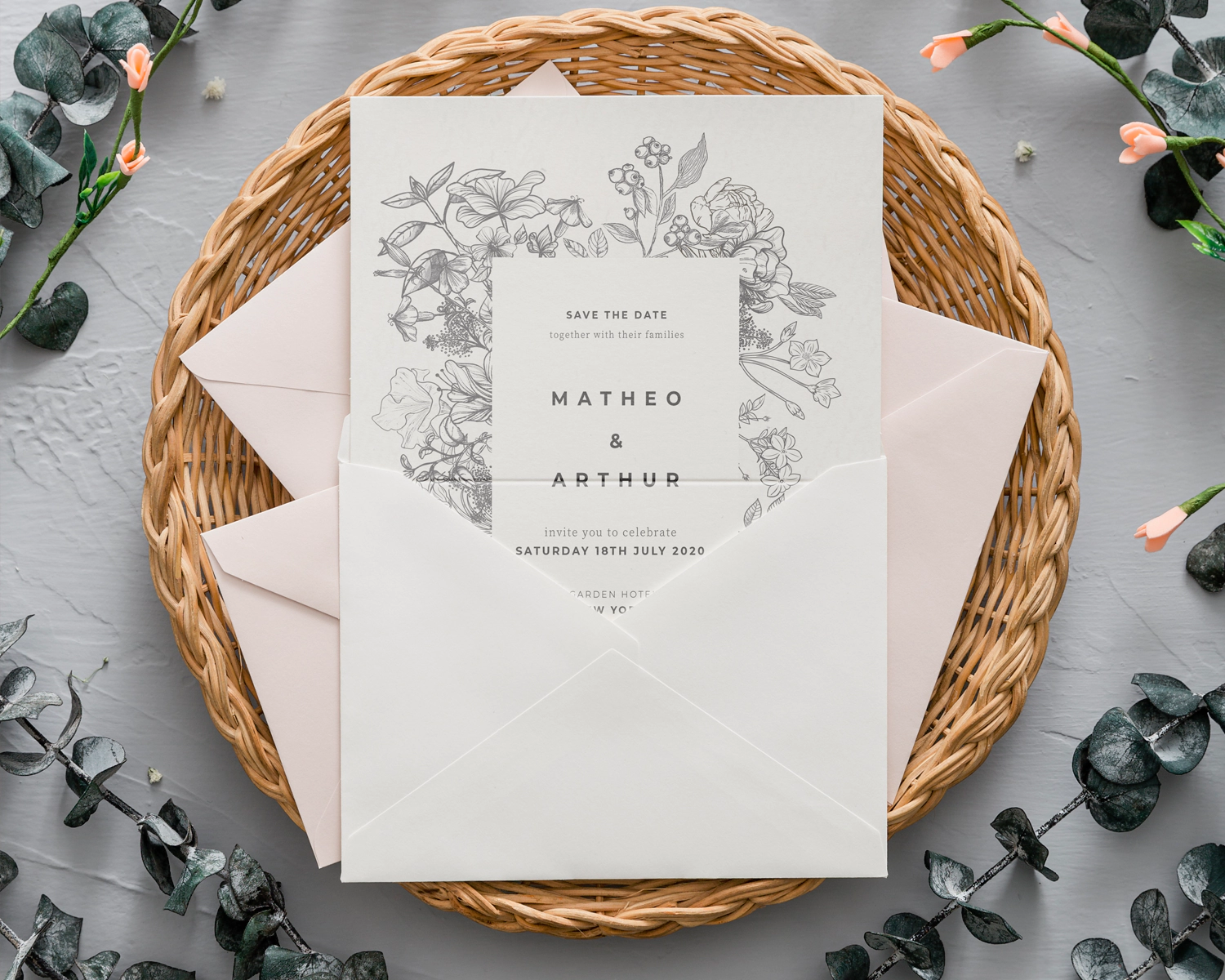 Customized Floral Wedding Invitations online