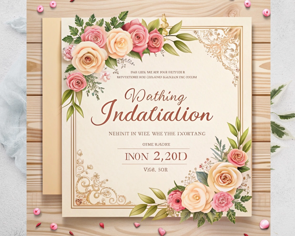 Floral Wedding Invitation Cards online