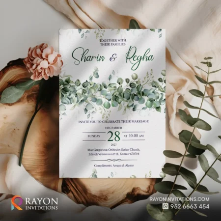Customised Traditional Wedding Cards