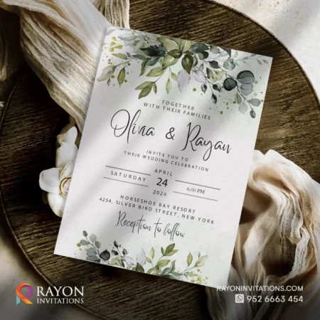 Traditional Muslim Wedding Cards